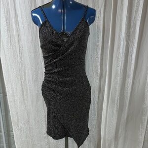 Chic Asymmetrical Black Dress